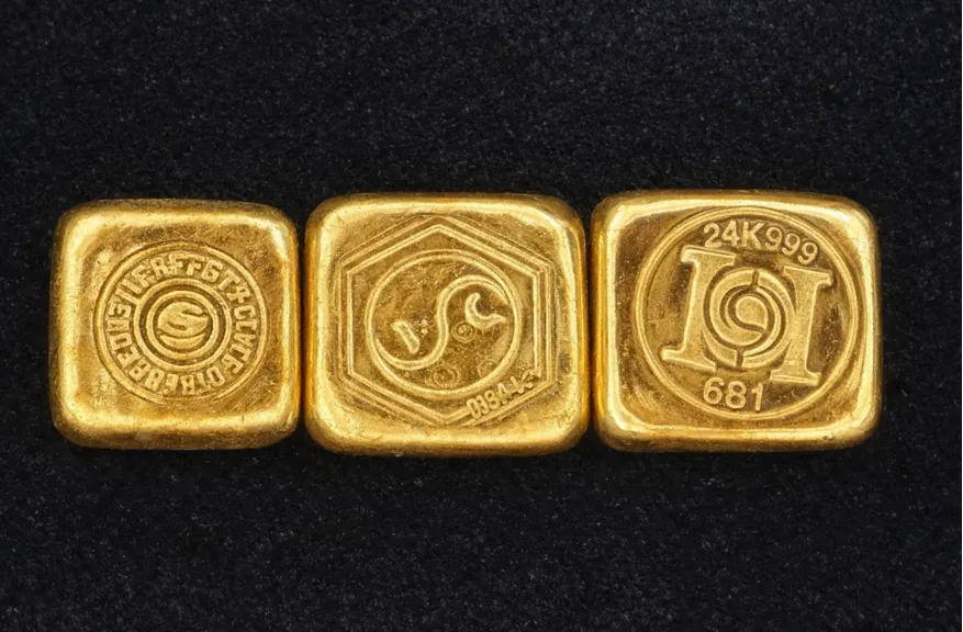 금 홀마크 종류 실물 예시 (금자, 태극, 무궁화홀)