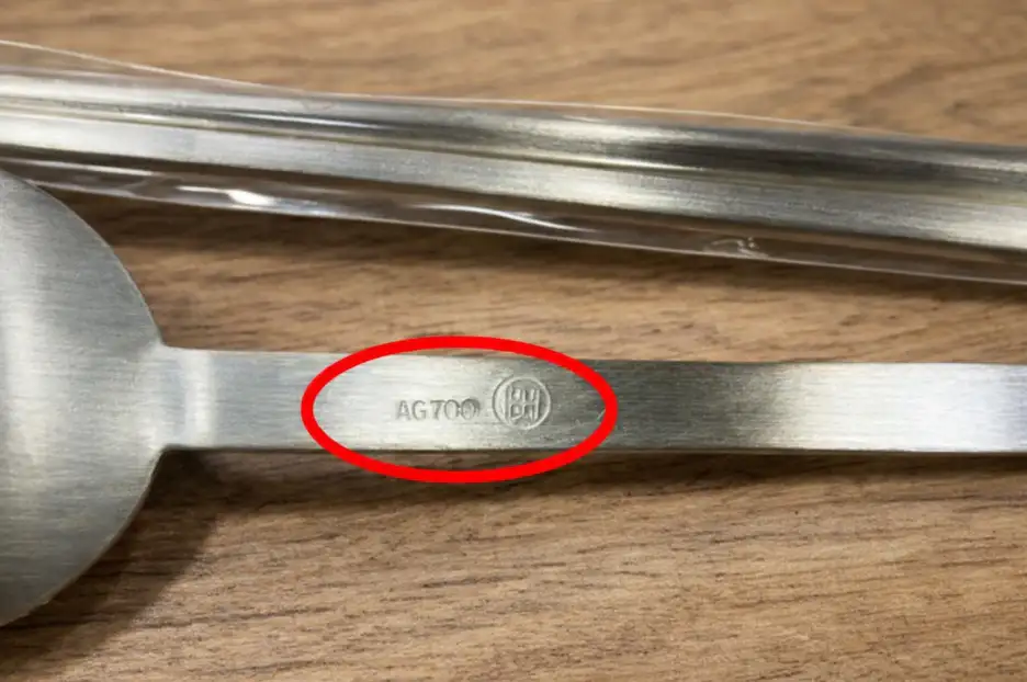 진짜 은수저 AG 700 예시