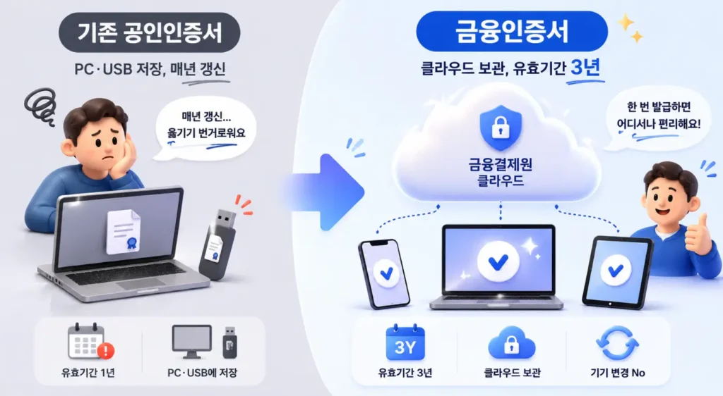금융인증서 공동인증서 차이