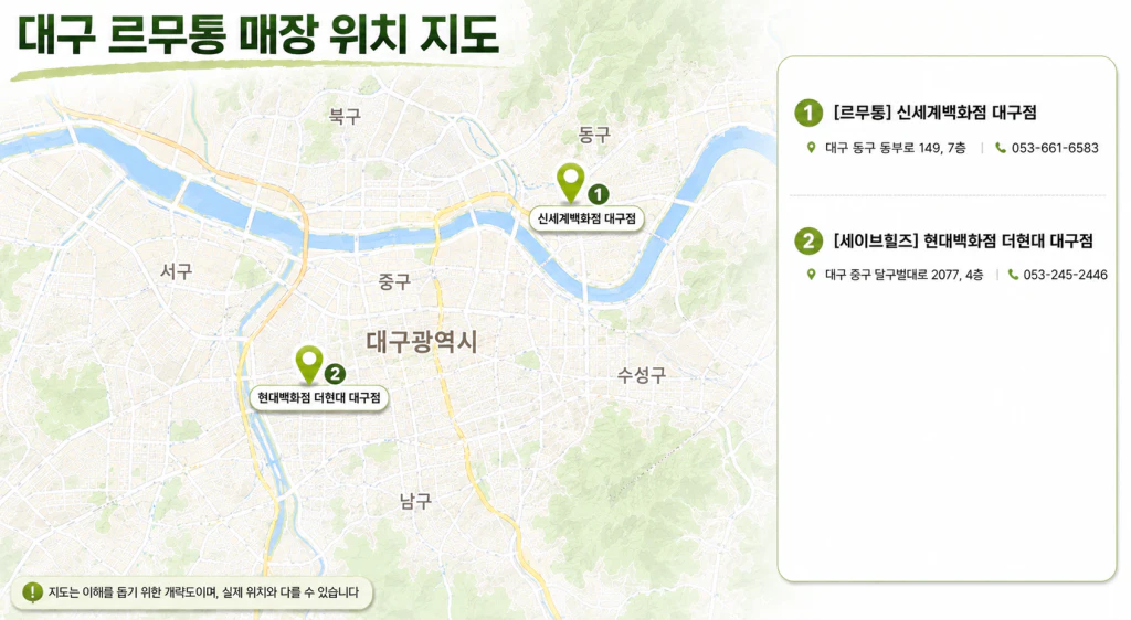 대구 르무통 매장 위치 지도