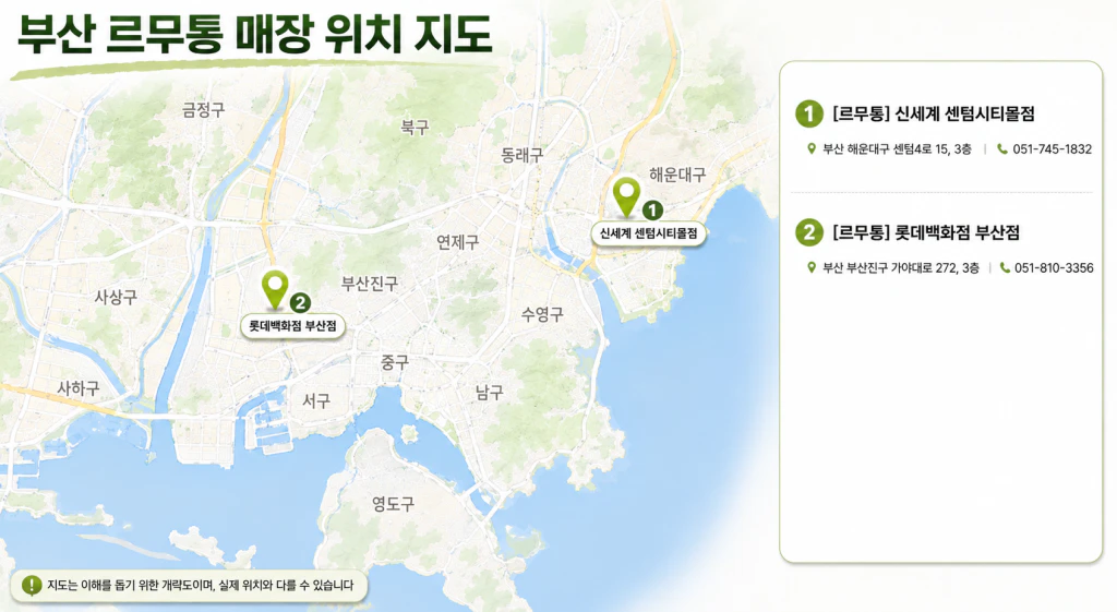 부산 르무통 매장 위치 지도