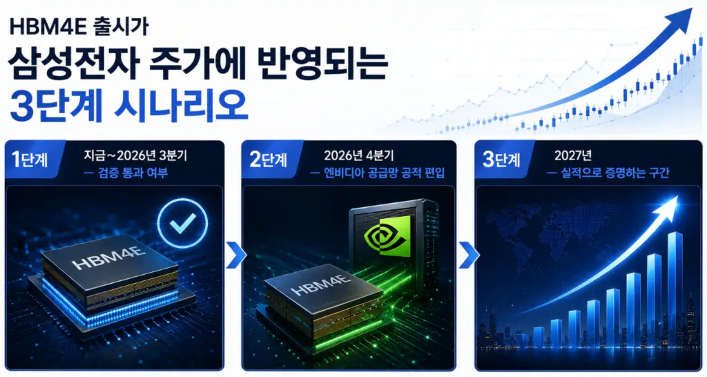 삼성전자 HBM4E 주가 전망 3단계 로드맵