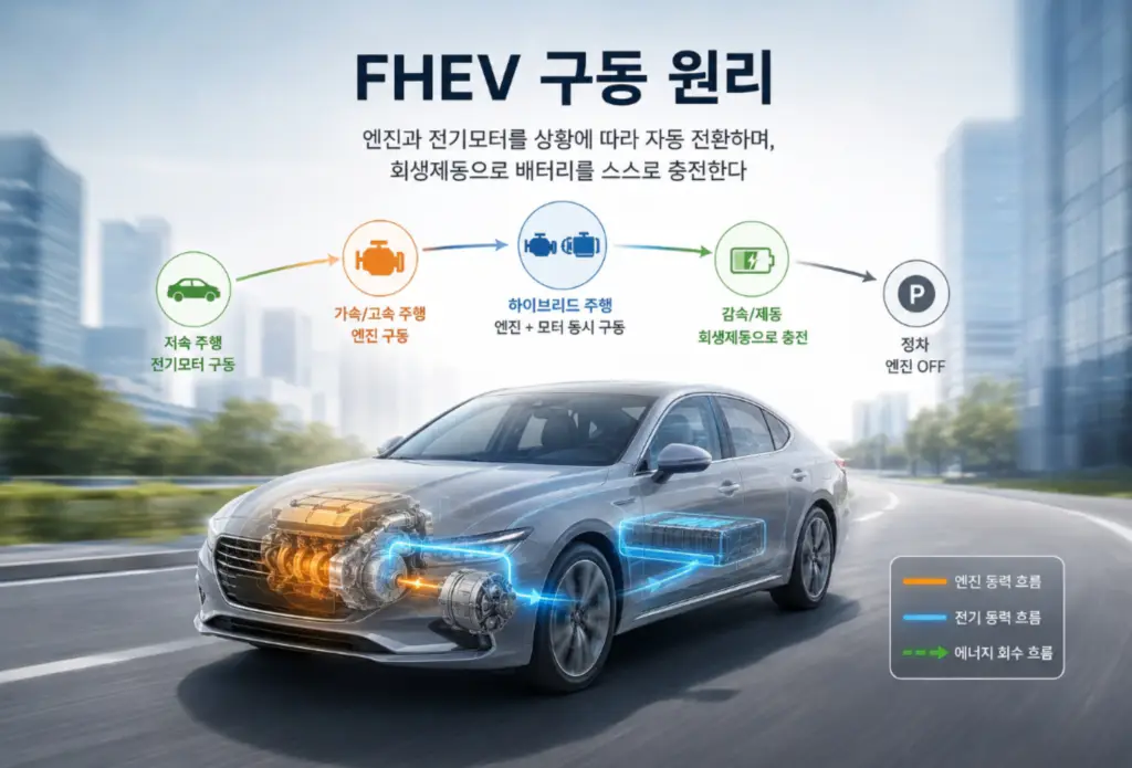 fhev 풀 하이브리드 구동 원리