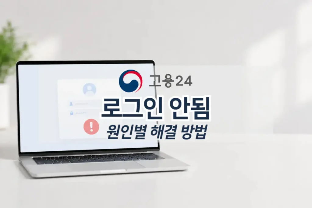고용24 로그인 안됨 오류 해결법