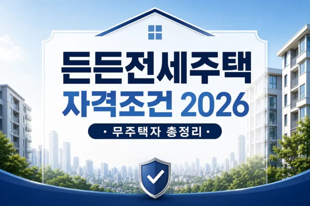 든든전세주택 자격조건 무주택자 총정리