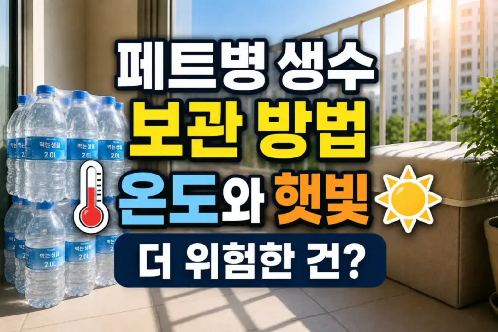 페트병 생수 직사광선 보관 방법