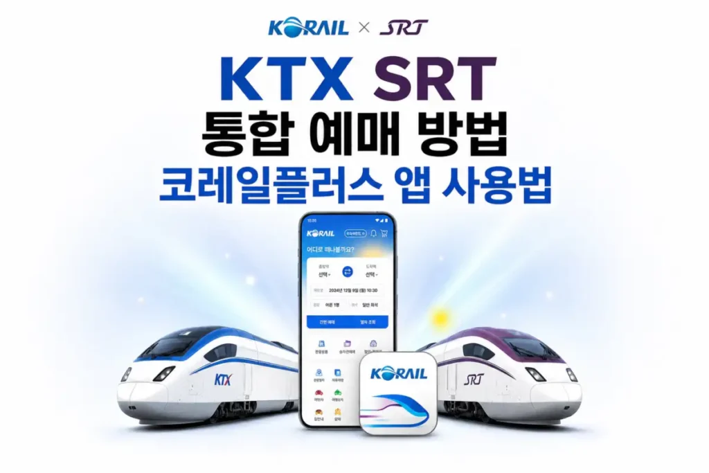 KTX SRT 통합 예매 방법_코레일플러스 앱 사용법