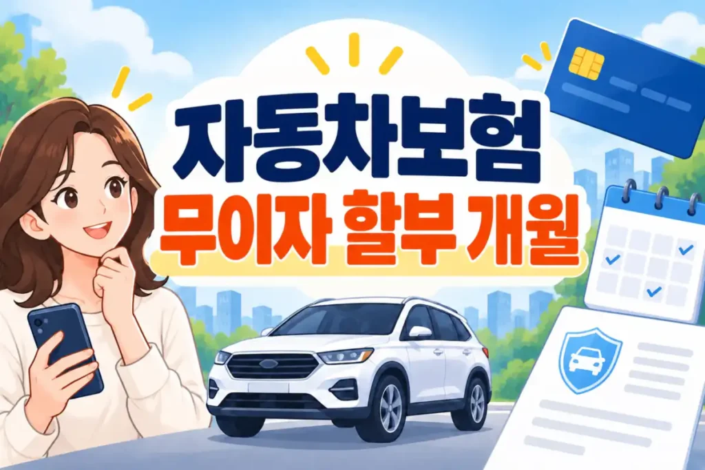 자동차보험 무이자 할부 개월 카드 혜택